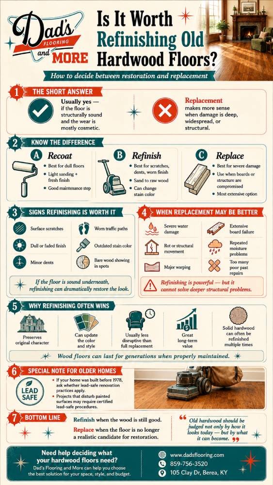 Is It Worth Refinishing Old Hardwood Floors - INFOGRAPHIC - DF